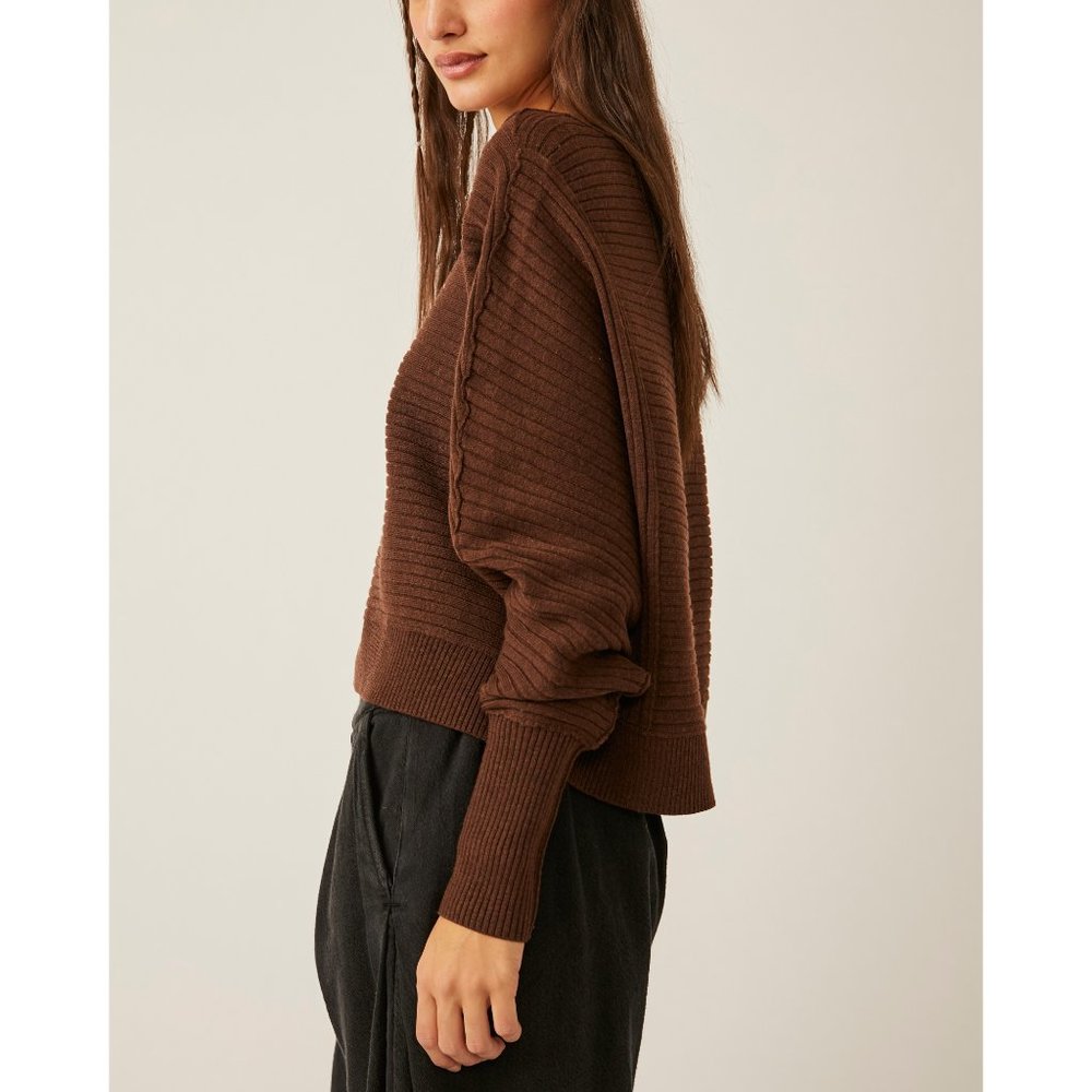 FREE PEOPLE Sublime Pullover / Chocolate Lava - Picture 6 of 11